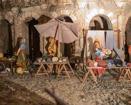 Marcellus crib, exhibited in the railway station of Rome