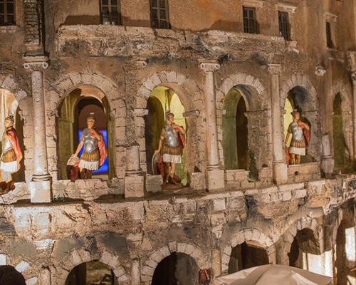 Marcellus crib, exhibited in the railway station of Rome