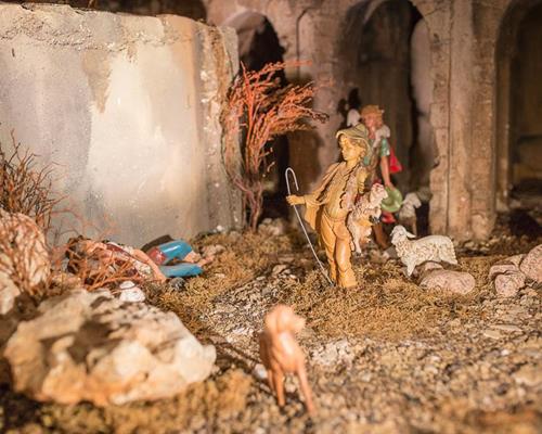 Marcelluskribbe, tentoongesteld in het station van Rome